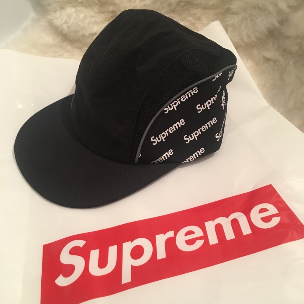 SUPREME logo camp hat